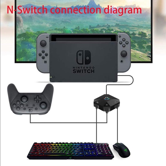 TNS-19077 NS-Switch Keyboard and Mouse Adapter for Switch,PS4, PS3, Xbox ONE,360 - Picture 4 of 7